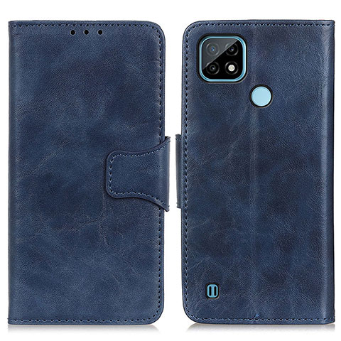 Funda de Cuero Cartera con Soporte Carcasa M02L para Realme C21 Azul