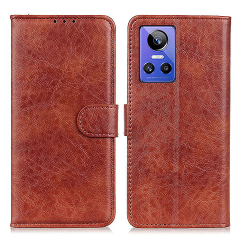 Funda de Cuero Cartera con Soporte Carcasa M02L para Realme GT Neo3 5G Marron