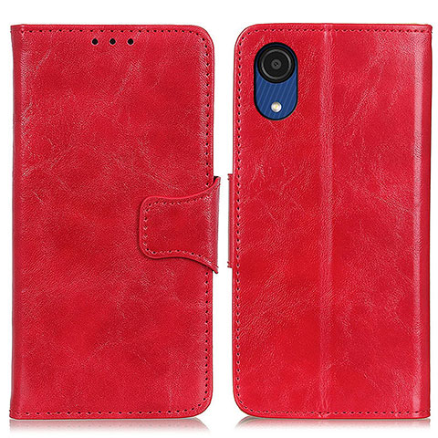 Funda de Cuero Cartera con Soporte Carcasa M02L para Samsung Galaxy A03 Core Rojo