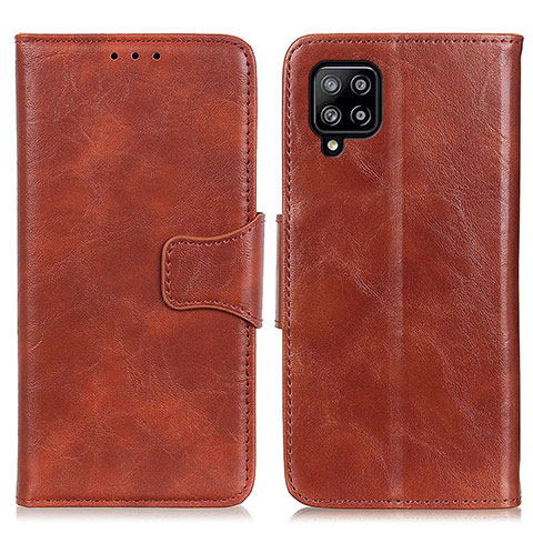 Funda de Cuero Cartera con Soporte Carcasa M02L para Samsung Galaxy A22 4G Marron