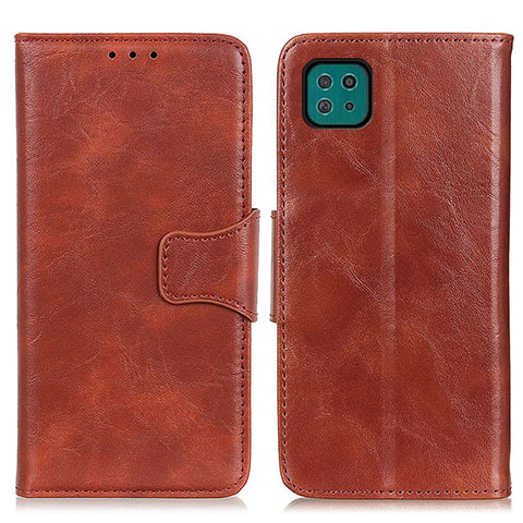 Funda de Cuero Cartera con Soporte Carcasa M02L para Samsung Galaxy A22 5G Marron