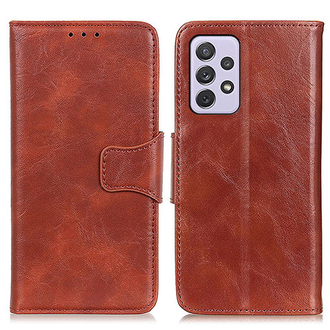 Funda de Cuero Cartera con Soporte Carcasa M02L para Samsung Galaxy A73 5G Marron