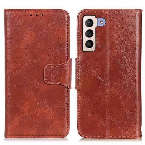 Funda de Cuero Cartera con Soporte Carcasa M02L para Samsung Galaxy S21 FE 5G Marron