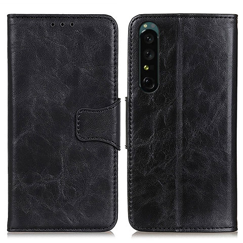 Funda de Cuero Cartera con Soporte Carcasa M02L para Sony Xperia 1 IV Negro