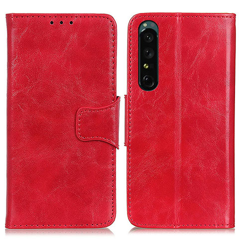 Funda de Cuero Cartera con Soporte Carcasa M02L para Sony Xperia 1 IV Rojo