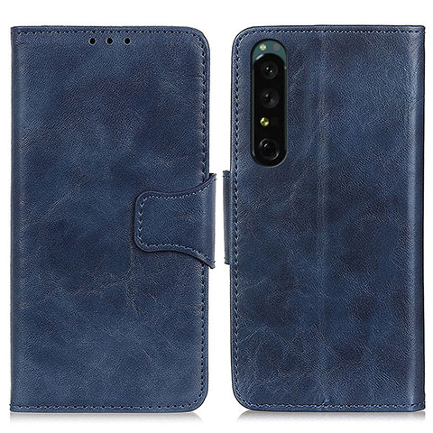 Funda de Cuero Cartera con Soporte Carcasa M02L para Sony Xperia 1 IV SO-51C Azul