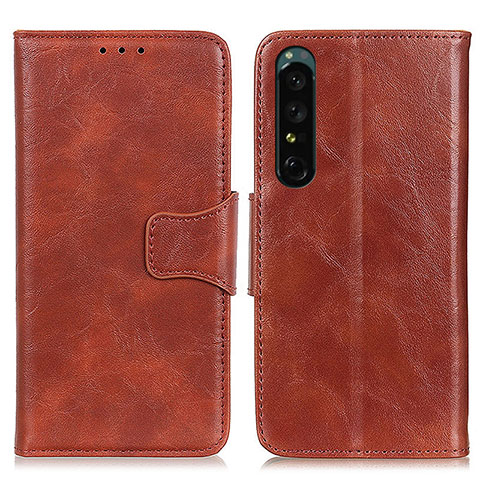 Funda de Cuero Cartera con Soporte Carcasa M02L para Sony Xperia 1 IV SO-51C Marron