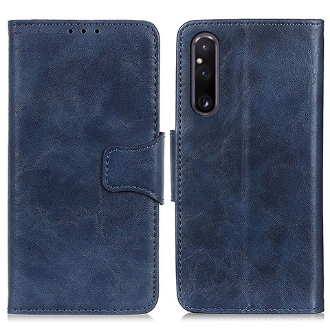 Funda de Cuero Cartera con Soporte Carcasa M02L para Sony Xperia 1 V Azul