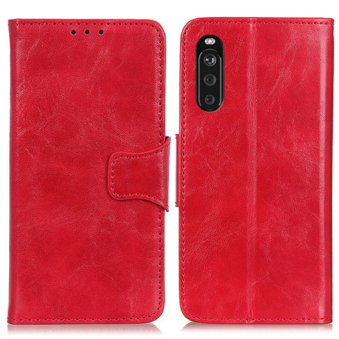 Funda de Cuero Cartera con Soporte Carcasa M02L para Sony Xperia 10 III Lite Rojo