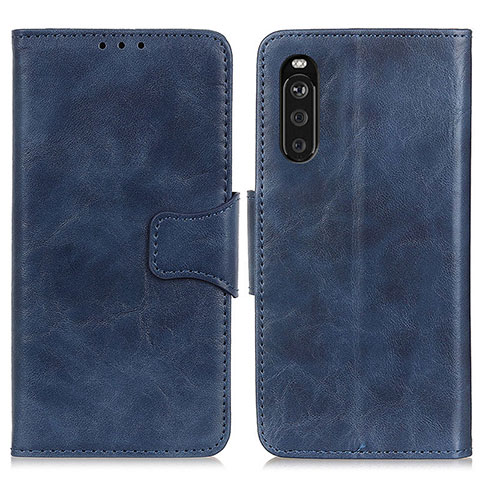 Funda de Cuero Cartera con Soporte Carcasa M02L para Sony Xperia 10 III SO-52B Azul