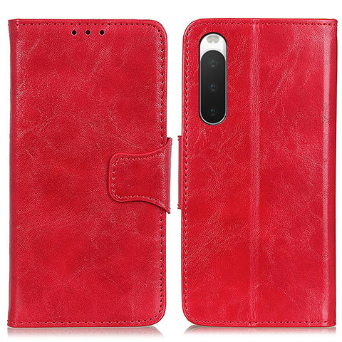 Funda de Cuero Cartera con Soporte Carcasa M02L para Sony Xperia 10 IV Rojo