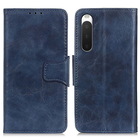 Funda de Cuero Cartera con Soporte Carcasa M02L para Sony Xperia 10 IV SOG07 Azul