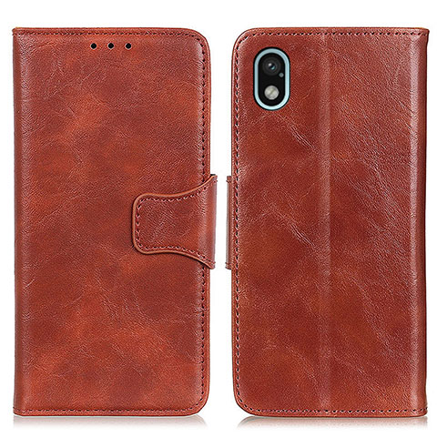 Funda de Cuero Cartera con Soporte Carcasa M02L para Sony Xperia Ace III SO-53C Marron