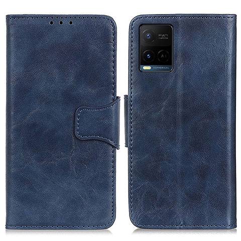 Funda de Cuero Cartera con Soporte Carcasa M02L para Vivo Y21e Azul