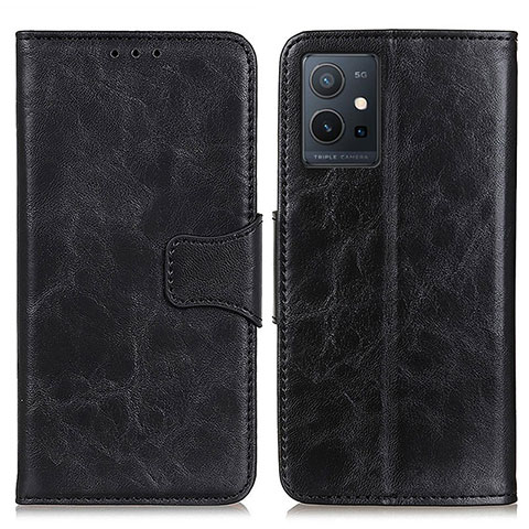 Funda de Cuero Cartera con Soporte Carcasa M02L para Vivo Y30 5G Negro