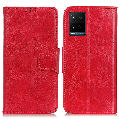 Funda de Cuero Cartera con Soporte Carcasa M02L para Vivo Y32 4G Rojo