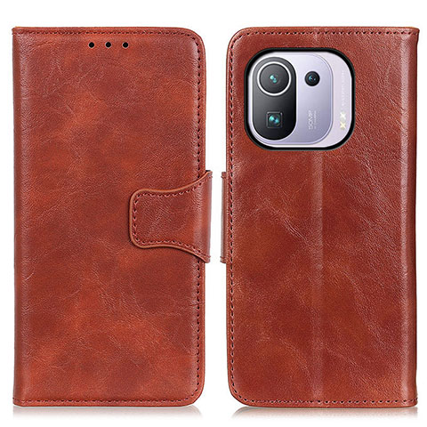 Funda de Cuero Cartera con Soporte Carcasa M02L para Xiaomi Mi 11 Pro 5G Marron