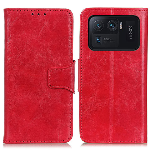 Funda de Cuero Cartera con Soporte Carcasa M02L para Xiaomi Mi 11 Ultra 5G Rojo