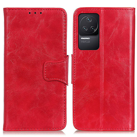 Funda de Cuero Cartera con Soporte Carcasa M02L para Xiaomi Redmi K50 5G Rojo