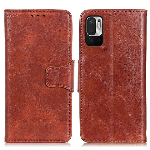 Funda de Cuero Cartera con Soporte Carcasa M02L para Xiaomi Redmi Note 10 JE 5G Marron