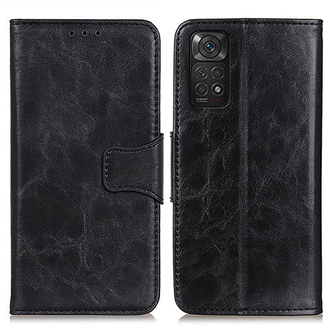 Funda de Cuero Cartera con Soporte Carcasa M02L para Xiaomi Redmi Note 11 4G (2022) Negro