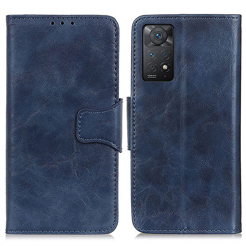 Funda de Cuero Cartera con Soporte Carcasa M02L para Xiaomi Redmi Note 11 Pro 5G Azul