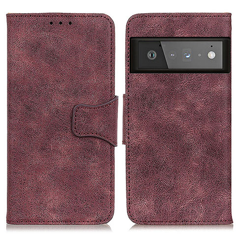 Funda de Cuero Cartera con Soporte Carcasa M03L para Google Pixel 6 Pro 5G Morado