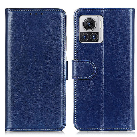 Funda de Cuero Cartera con Soporte Carcasa M03L para Motorola Moto Edge 30 Ultra 5G Azul