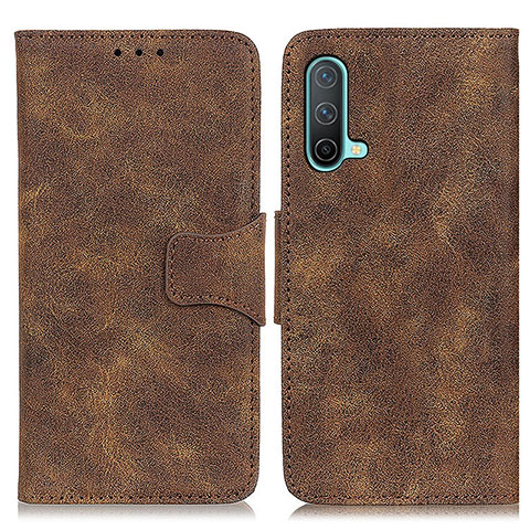 Funda de Cuero Cartera con Soporte Carcasa M03L para OnePlus Nord CE 5G Marron