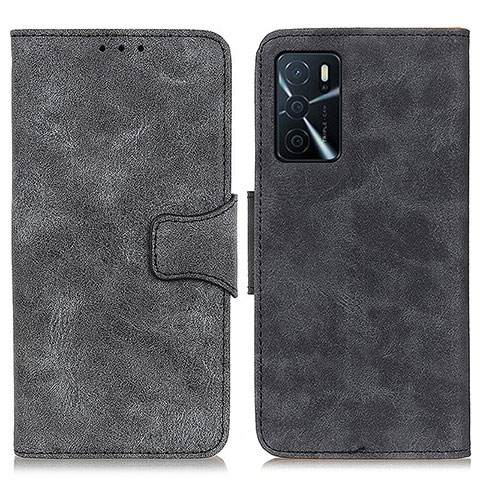 Funda de Cuero Cartera con Soporte Carcasa M03L para Oppo A16s Negro