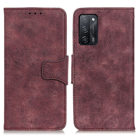 Funda de Cuero Cartera con Soporte Carcasa M03L para Oppo A55 5G Morado