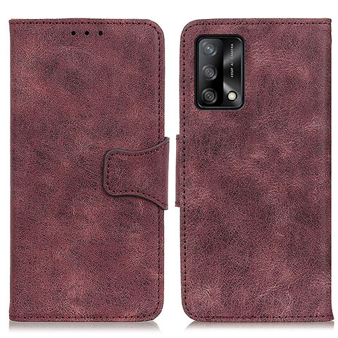 Funda de Cuero Cartera con Soporte Carcasa M03L para Oppo A74 4G Morado