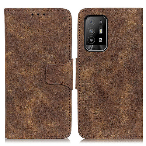 Funda de Cuero Cartera con Soporte Carcasa M03L para Oppo A95 5G Marron