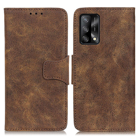 Funda de Cuero Cartera con Soporte Carcasa M03L para Oppo F19 Marron