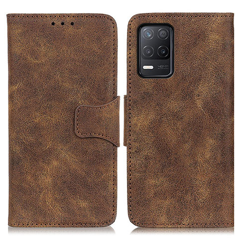 Funda de Cuero Cartera con Soporte Carcasa M03L para Realme Q3 5G Marron