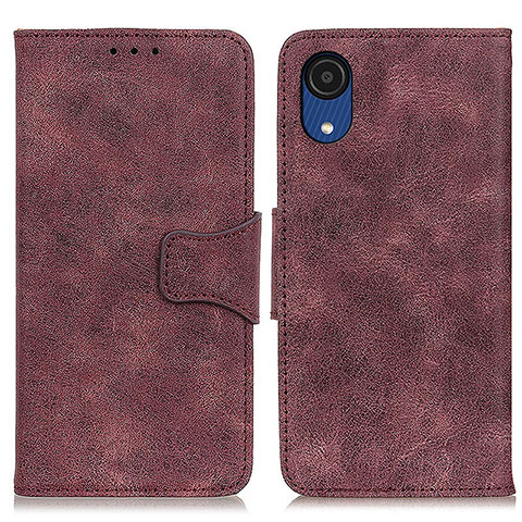 Funda de Cuero Cartera con Soporte Carcasa M03L para Samsung Galaxy A03 Core Morado