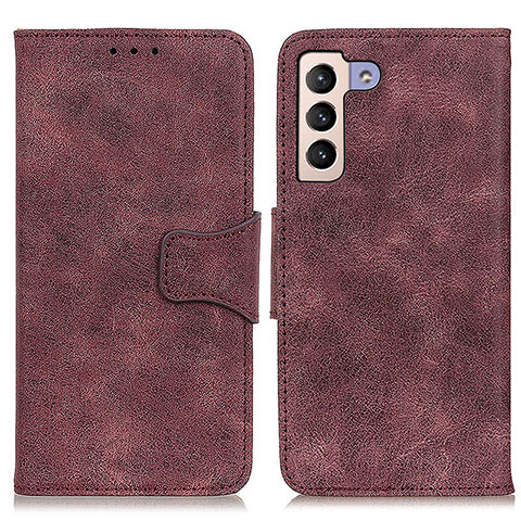 Funda de Cuero Cartera con Soporte Carcasa M03L para Samsung Galaxy S21 5G Morado