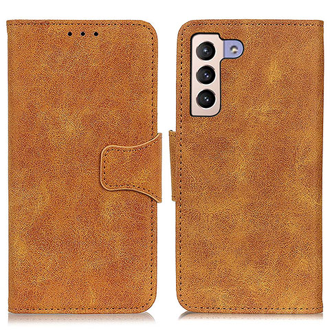 Funda de Cuero Cartera con Soporte Carcasa M03L para Samsung Galaxy S21 FE 5G Caqui