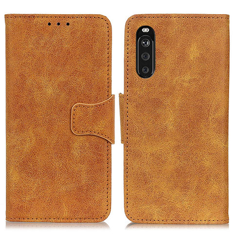 Funda de Cuero Cartera con Soporte Carcasa M03L para Sony Xperia 10 III SOG04 Caqui