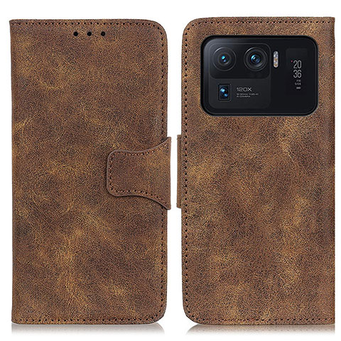 Funda de Cuero Cartera con Soporte Carcasa M03L para Xiaomi Mi 11 Ultra 5G Marron