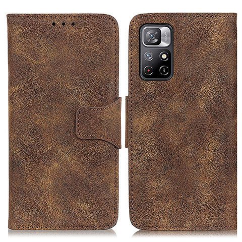 Funda de Cuero Cartera con Soporte Carcasa M03L para Xiaomi Poco M4 Pro 5G Marron