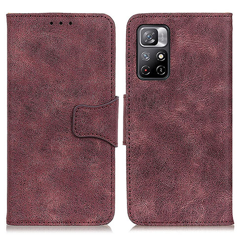 Funda de Cuero Cartera con Soporte Carcasa M03L para Xiaomi Poco M4 Pro 5G Morado