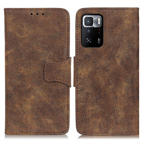 Funda de Cuero Cartera con Soporte Carcasa M03L para Xiaomi Poco X3 GT 5G Marron