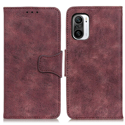 Funda de Cuero Cartera con Soporte Carcasa M03L para Xiaomi Redmi K40 Pro 5G Morado