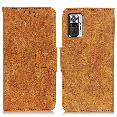 Funda de Cuero Cartera con Soporte Carcasa M03L para Xiaomi Redmi Note 10 Pro 4G Caqui