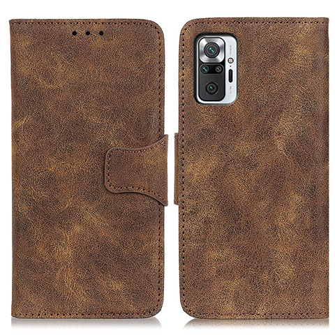 Funda de Cuero Cartera con Soporte Carcasa M03L para Xiaomi Redmi Note 10 Pro 4G Marron