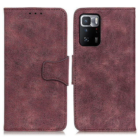 Funda de Cuero Cartera con Soporte Carcasa M03L para Xiaomi Redmi Note 10 Pro 5G Morado