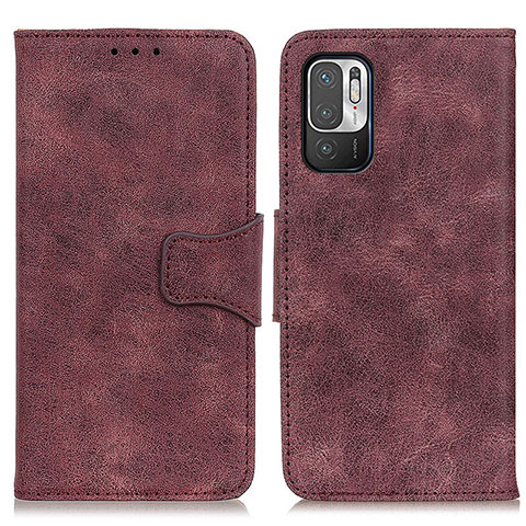 Funda de Cuero Cartera con Soporte Carcasa M03L para Xiaomi Redmi Note 10T 5G Morado