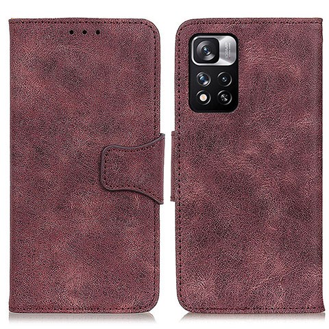 Funda de Cuero Cartera con Soporte Carcasa M03L para Xiaomi Redmi Note 11 Pro+ Plus 5G Morado