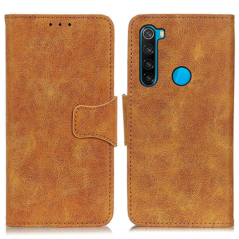 Funda de Cuero Cartera con Soporte Carcasa M03L para Xiaomi Redmi Note 8 (2021) Caqui